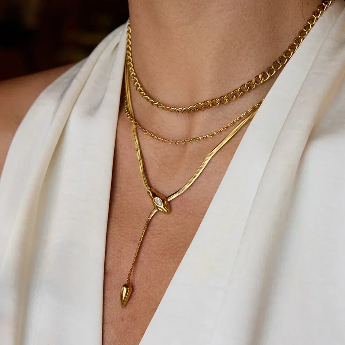 [Royal&Vicky]Ysolde Gold Chain Necklace