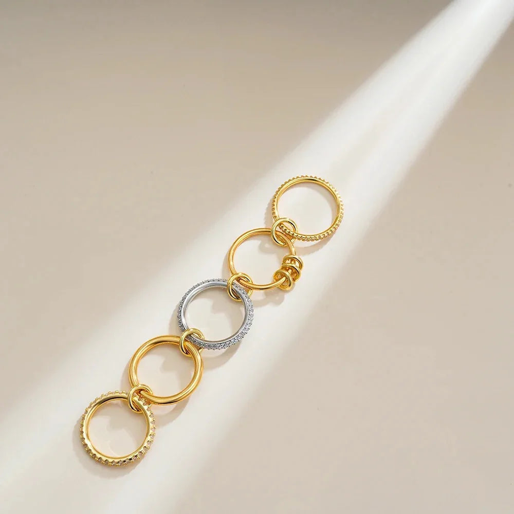 [Royal&Vicky]Blaise Ring mit gestapelten Diamanten