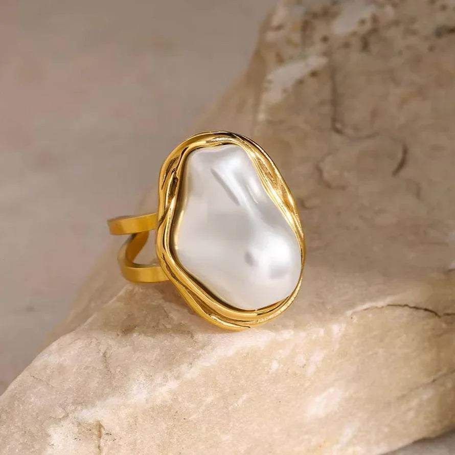 [Royal&Vicky]Charis Gold Pearl Ring