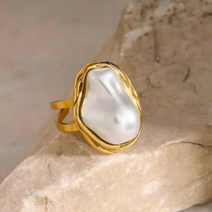 [Royal&Vicky]Charis Gold Pearl Ring