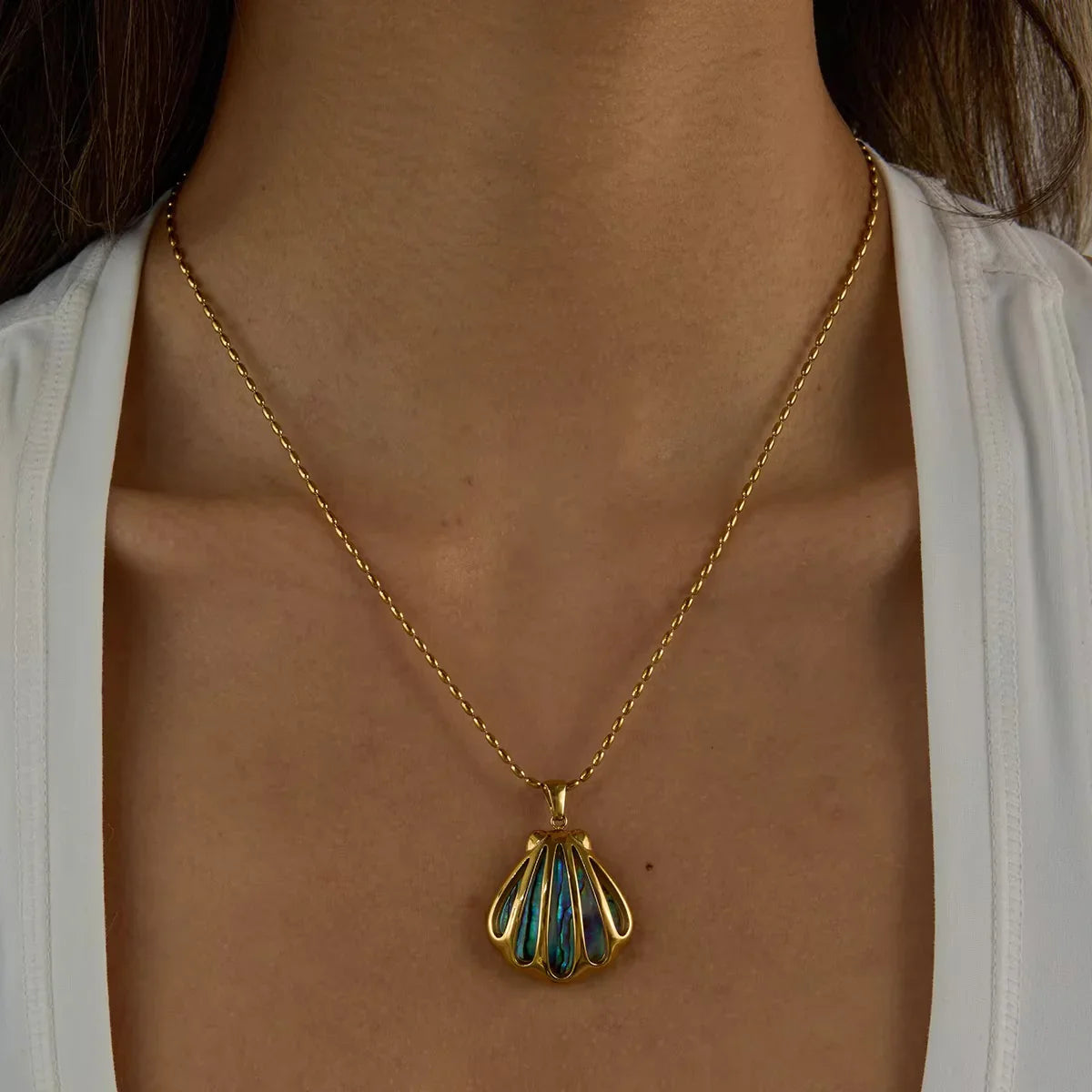 [Royal&Vicky]Nixie Gold Seashell Pendant