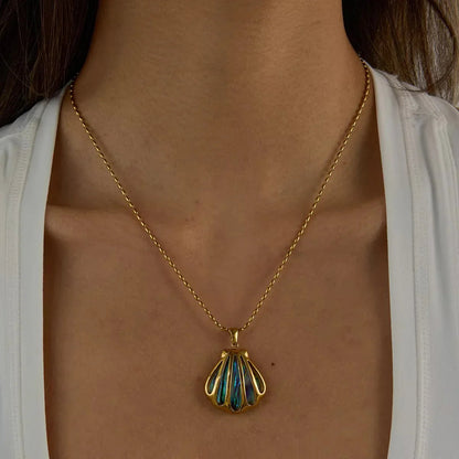 [Royal&Vicky]Nixie Gold Seashell Pendant