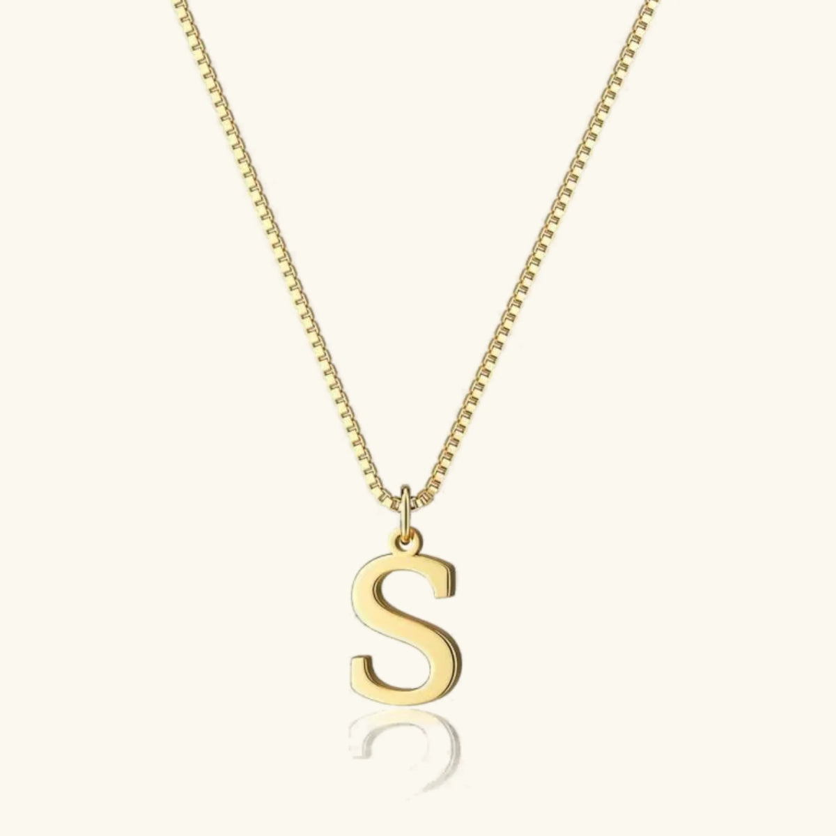 [Royal&Vicky]Therese Letter Initial Gold Necklace