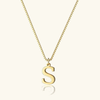 [Royal&Vicky]Therese Letter Initial Gold Necklace
