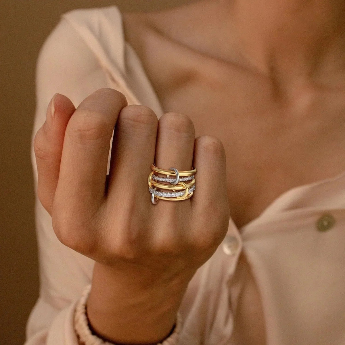 [Royal&Vicky]Vera gestapelter Diamantring