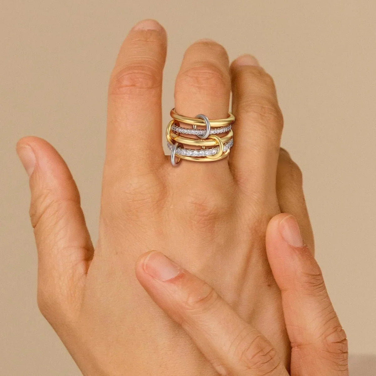 [Royal&Vicky]Vera gestapelter Diamantring