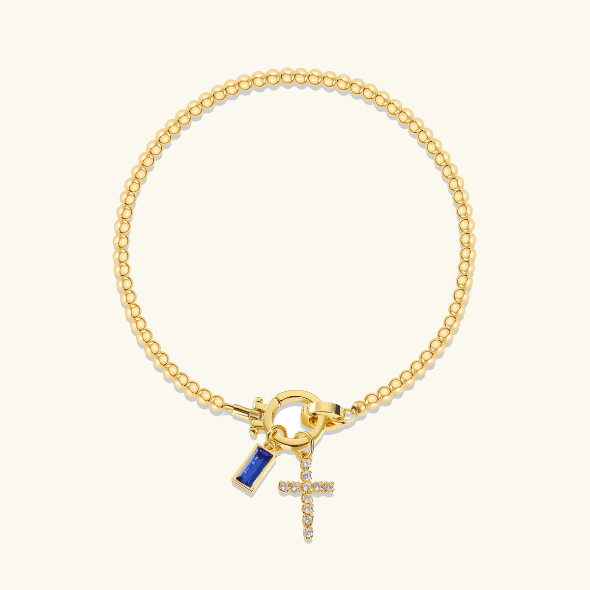 [Royal&Vicky]Amalia Geburtsstein Kreuz Armband