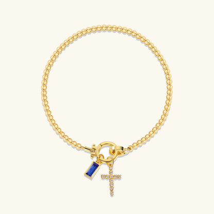[Royal&Vicky]Amalia Geburtsstein Kreuz Armband