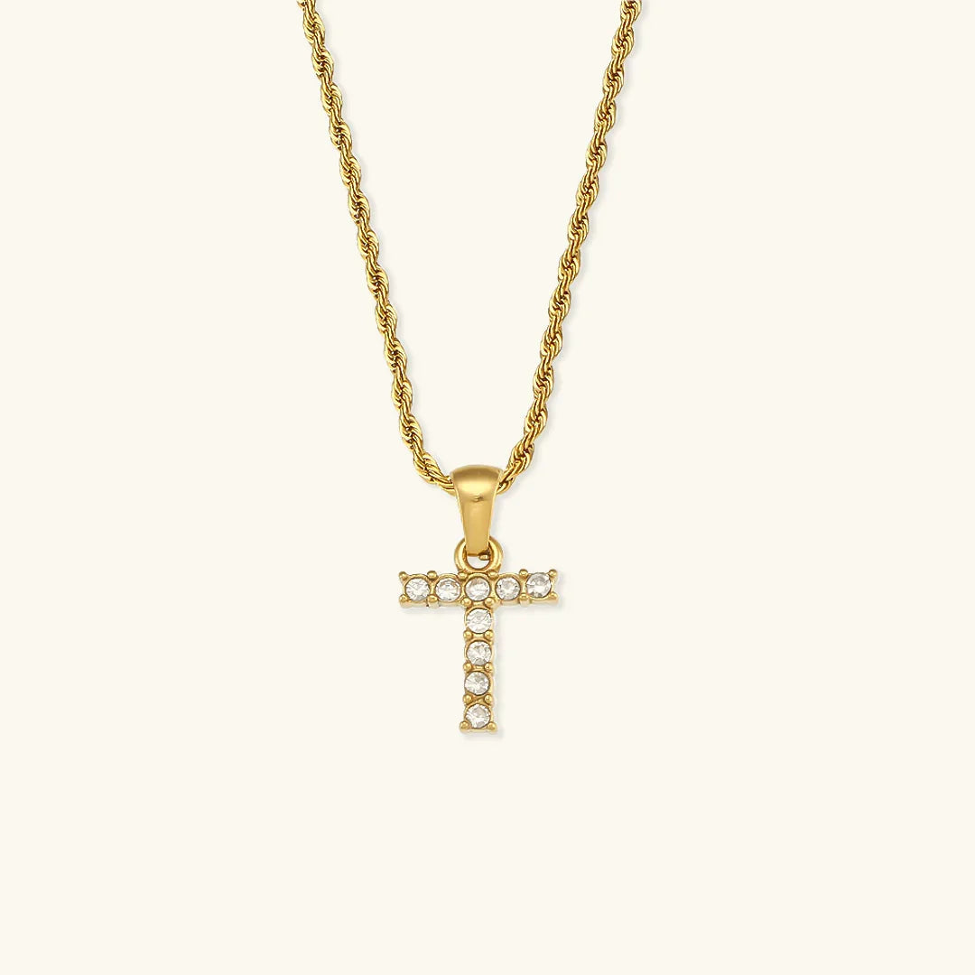 [Royal&Vicky]Maeve Buchstaben Initial Diamant Halskette
