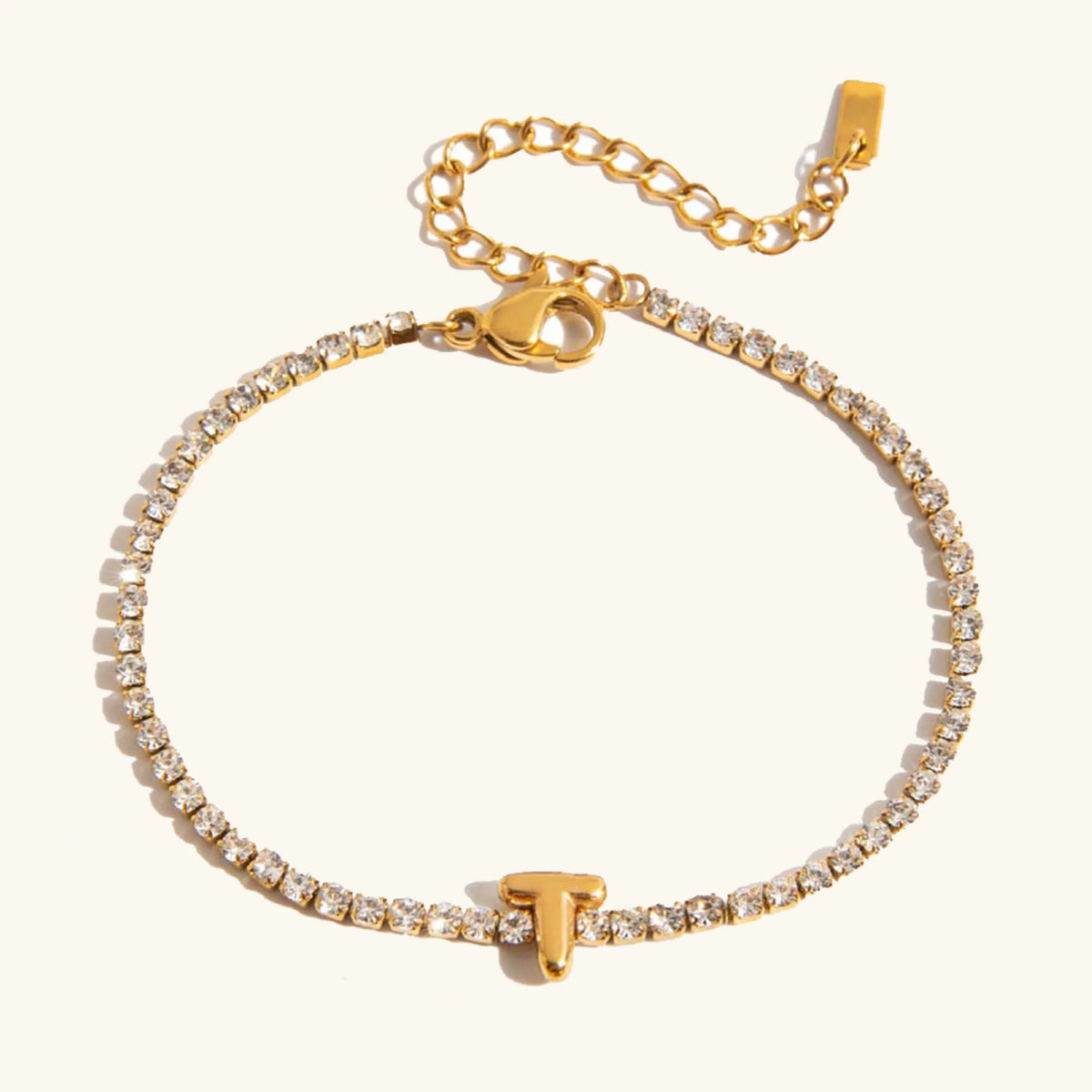 [Royal&Vicky]Avaria Bubble Letter Tennis Bracelet