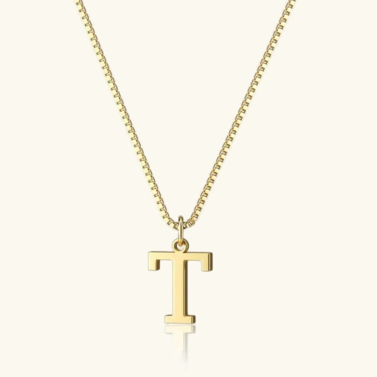 [Royal&Vicky]Therese Letter Initial Gold Necklace