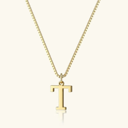 [Royal&Vicky]Therese Letter Initial Gold Necklace