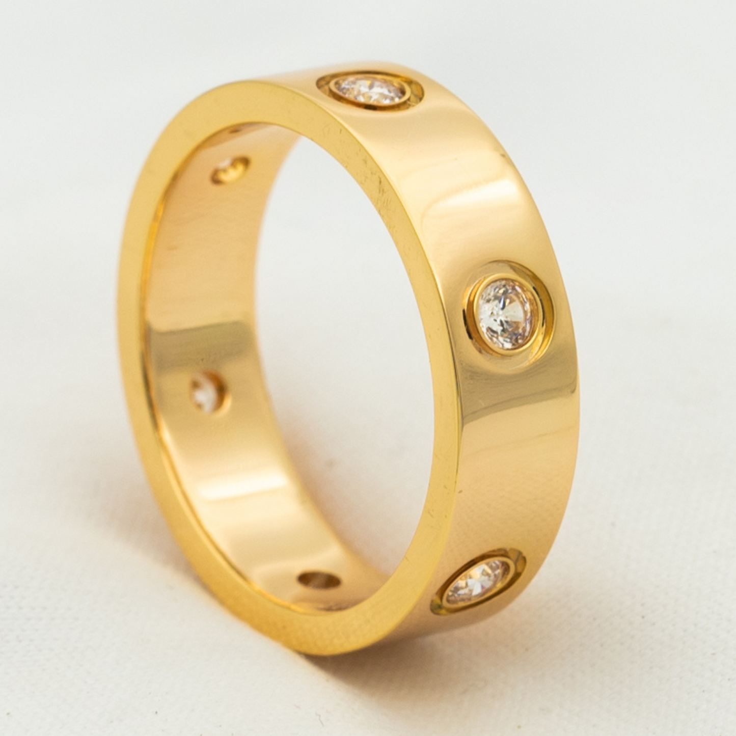 [LUXE] LIEBESRING 5,5 MM 6 DIAMANTEN ROSGOLD