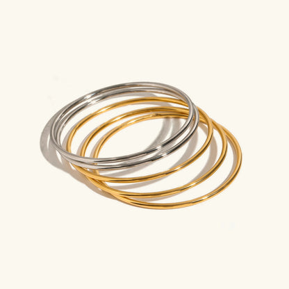 [Royal&Vicky]Shannon Gold Bangle Set