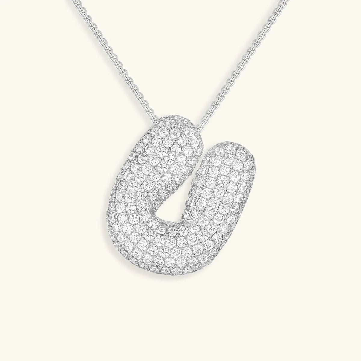 [Royal&Vicky]バブルイニシャルダイヤモンドネックレス