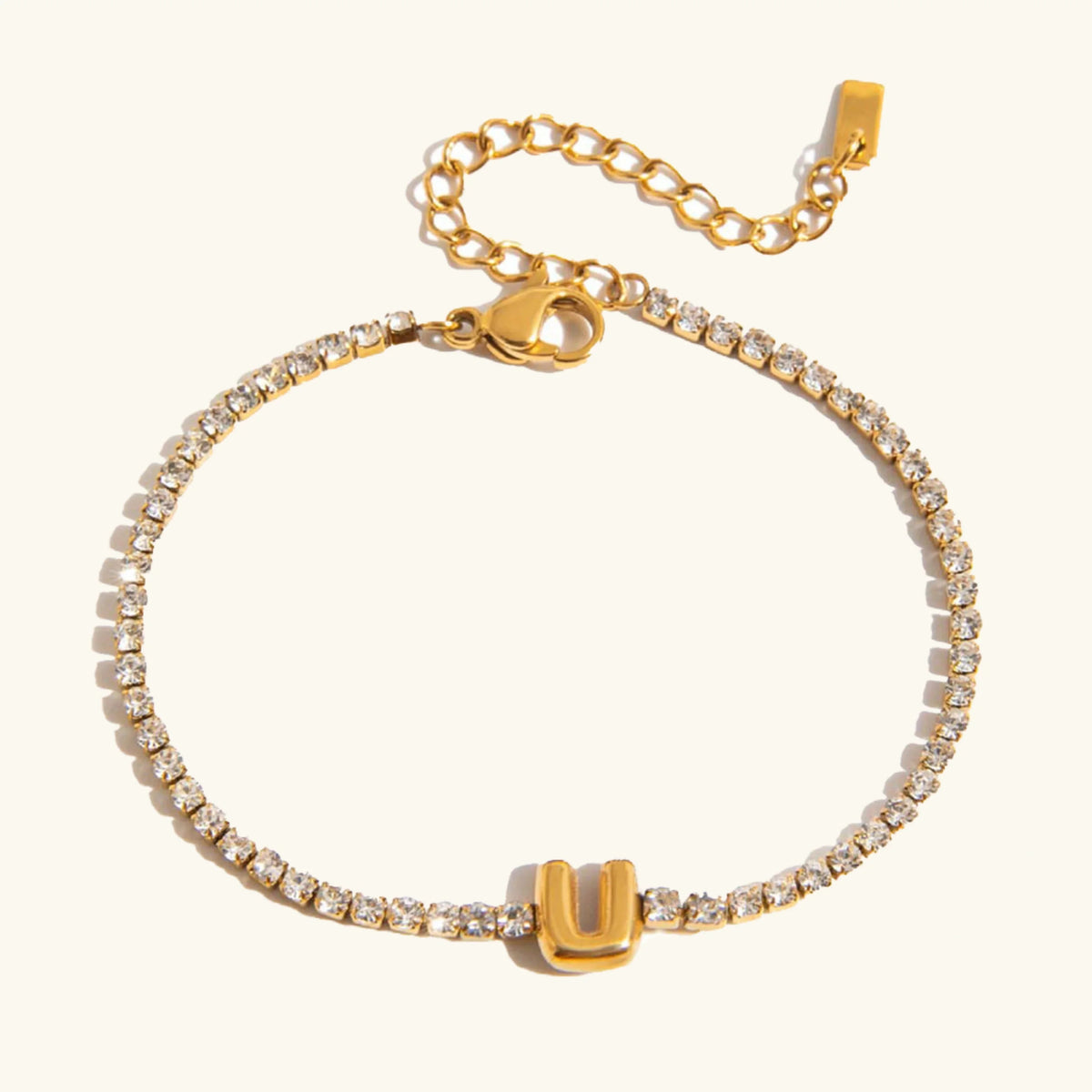 [Royal&Vicky]Avaria Bubble Letter Tennis Bracelet