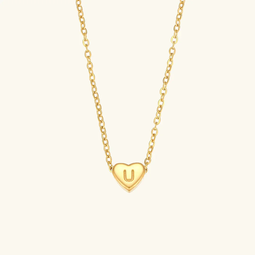 [Royal&Vicky]Herz-Initialen-Goldhalskette