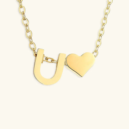 [Royal&Vicky]Ria Initial Letter Gold Necklace
