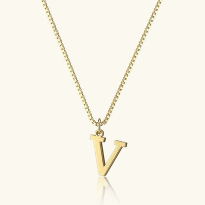 [Royal&Vicky]Therese Letter Initial Gold Necklace