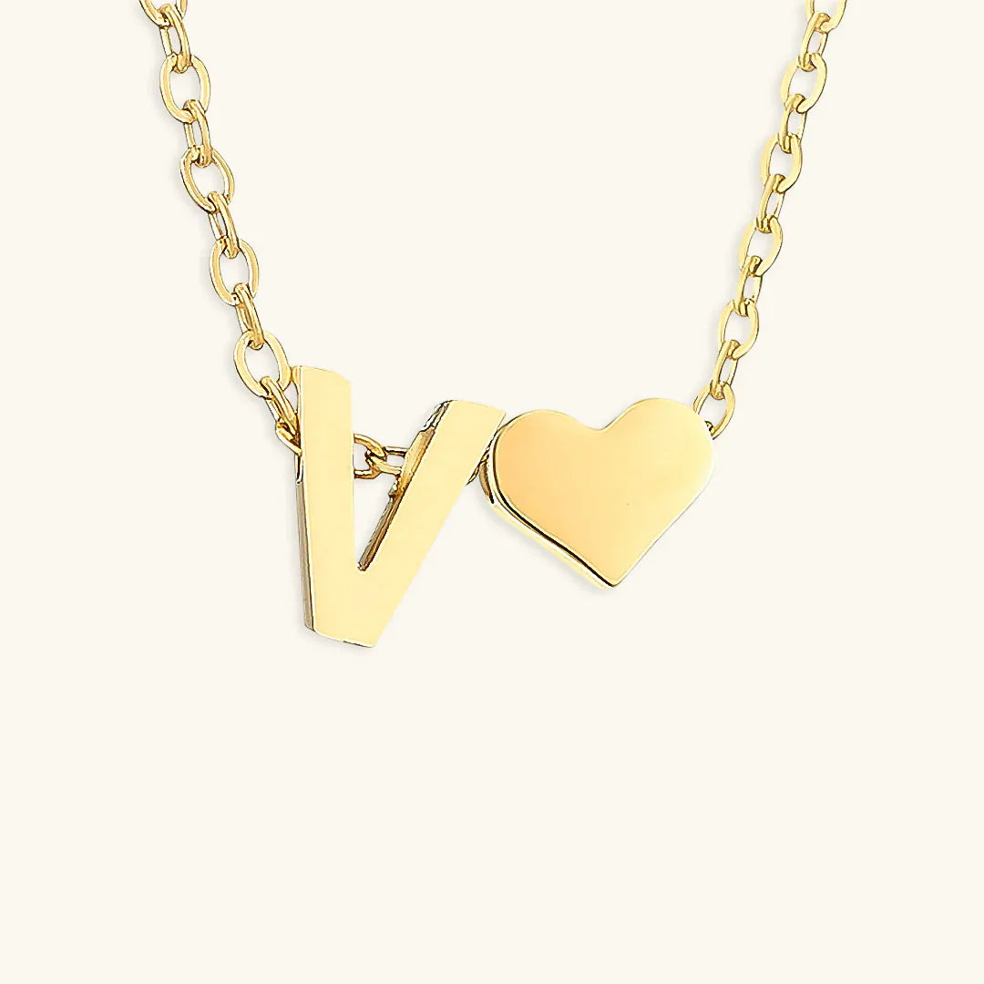 [Royal&Vicky]Ria Initial Letter Gold Necklace
