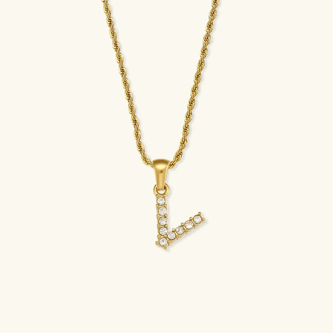 [Royal&Vicky]Maeve Buchstaben Initial Diamant Halskette