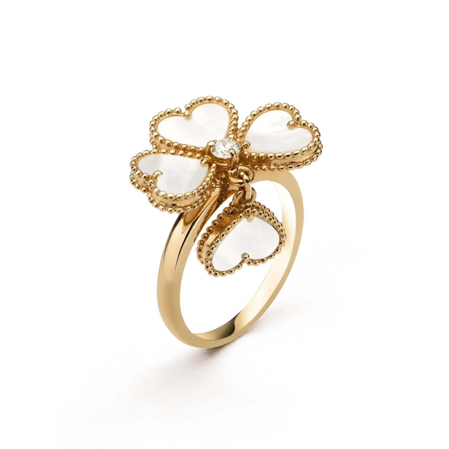 [ROYAL]SWEET CLOVER WHITE MOP RING