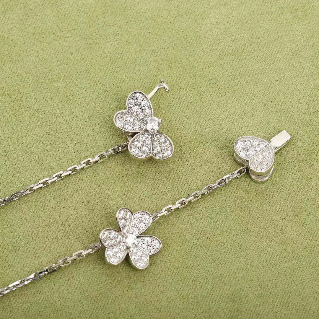 [ROYAL]FRIVOLE SILVER 9 FLOWERS NECKLACE