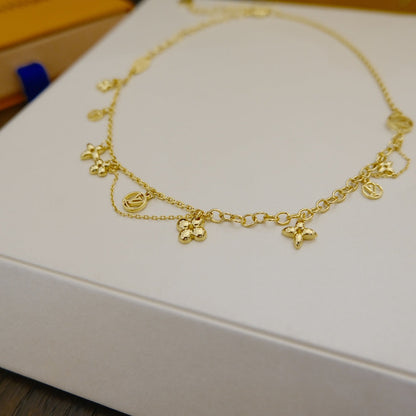 [ROYAL]BLOOMING SUPPLE NECKLACE BRASS