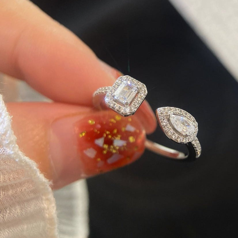 [Royal&Vicky]My Twin Toi & Moi Silver Diamond Ring
