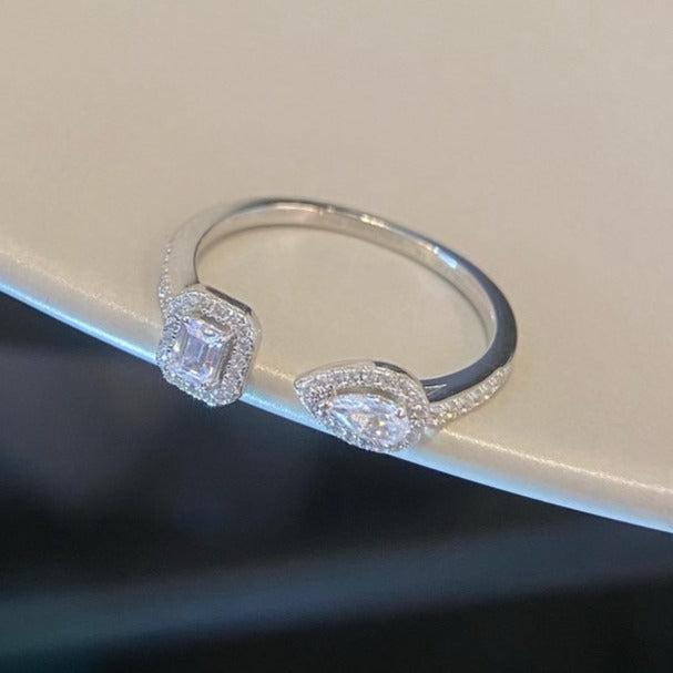 [Royal&Vicky]My Twin Toi & Moi Silver Diamond Ring