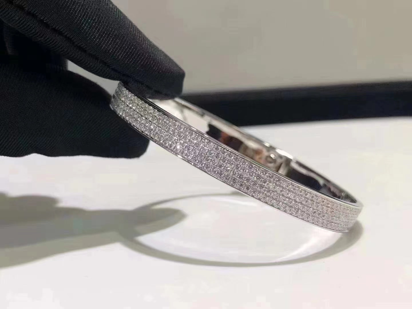 [ROYAL]HM KELLY BRACELET IN SILVER AND FULL PAVE DIAMOND