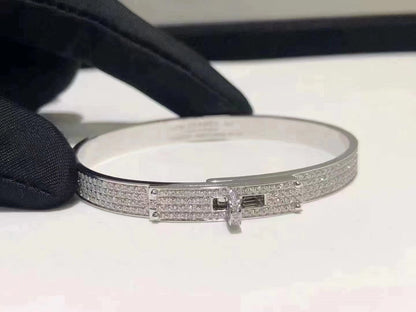 [ROYAL]HM KELLY BRACELET IN SILVER AND FULL PAVE DIAMOND