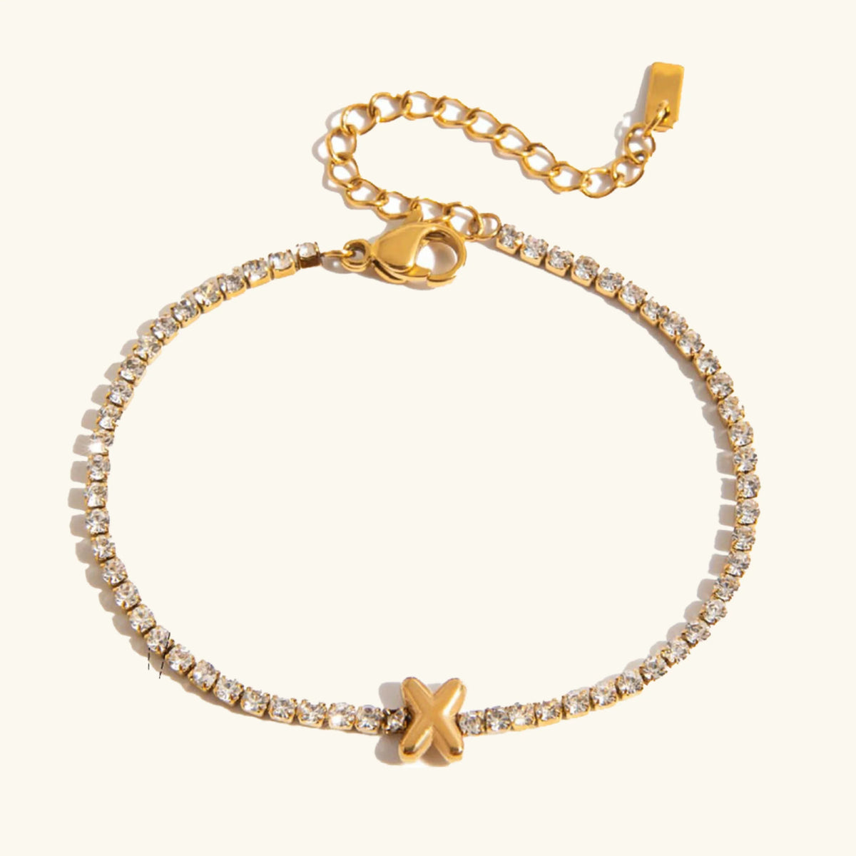 [Royal&Vicky]Avaria Bubble Letter Tennis Bracelet