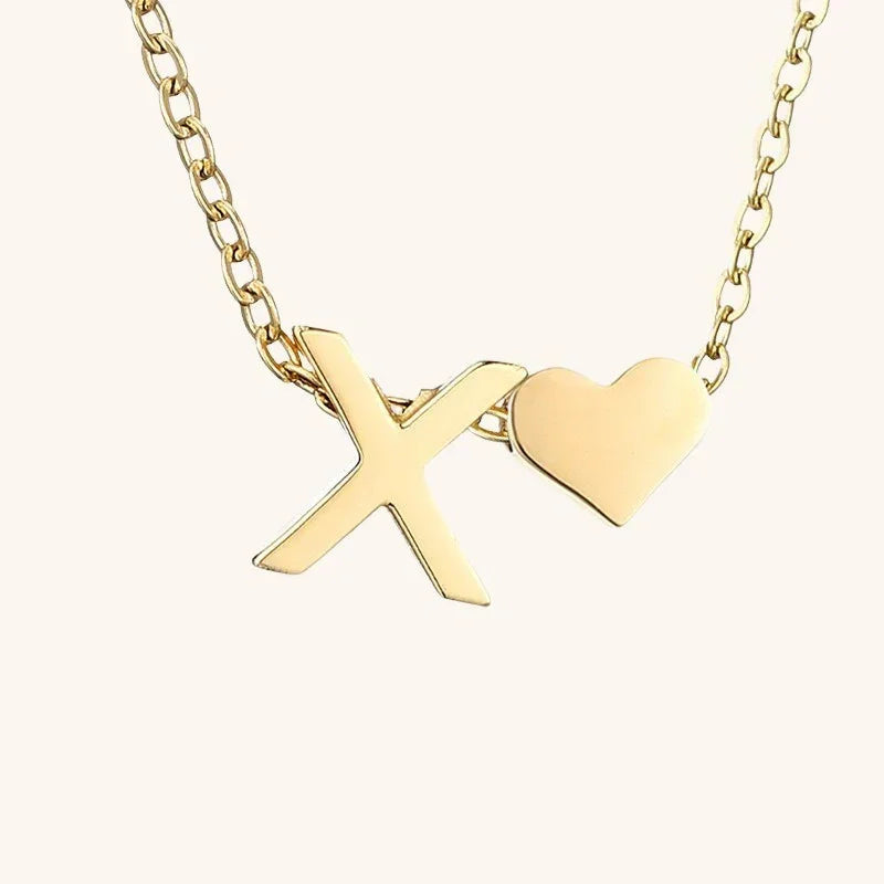 [Royal&Vicky]Ria Initial Letter Gold Necklace