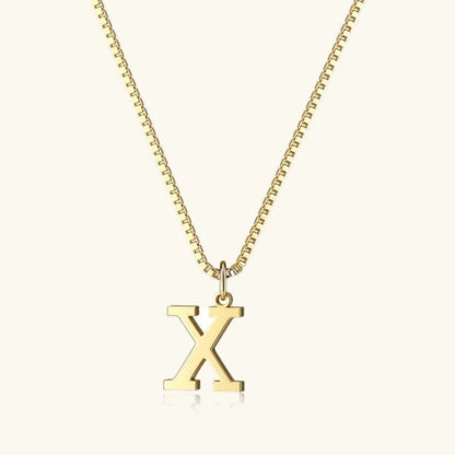 [Royal&Vicky]Therese Letter Initial Gold Necklace
