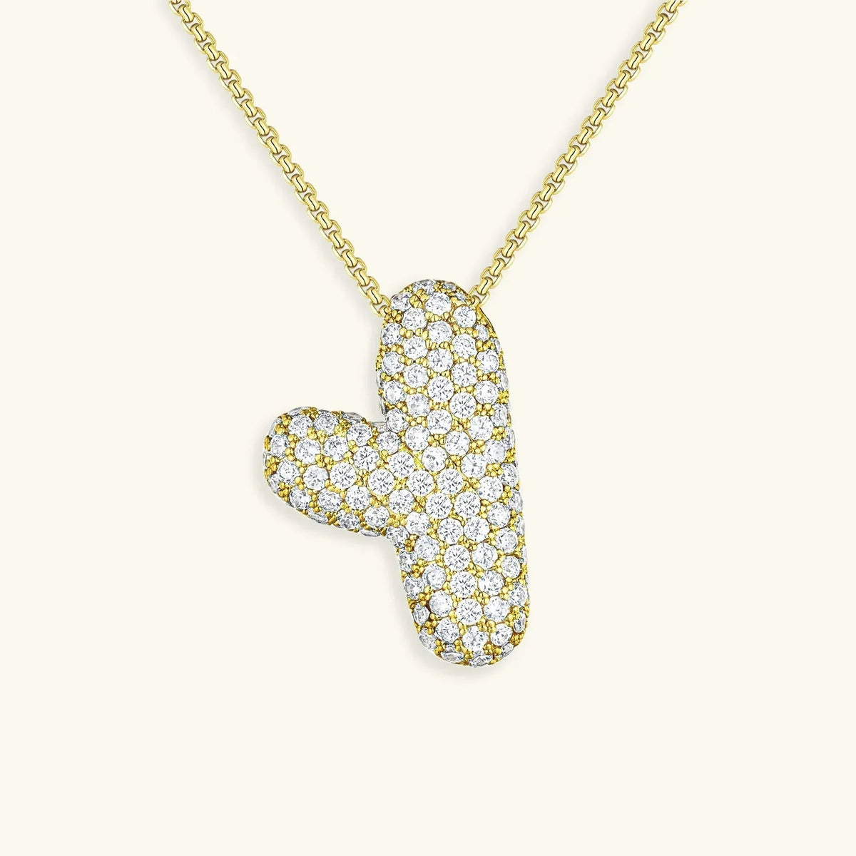 [Royal&Vicky]バブルイニシャルダイヤモンドネックレス