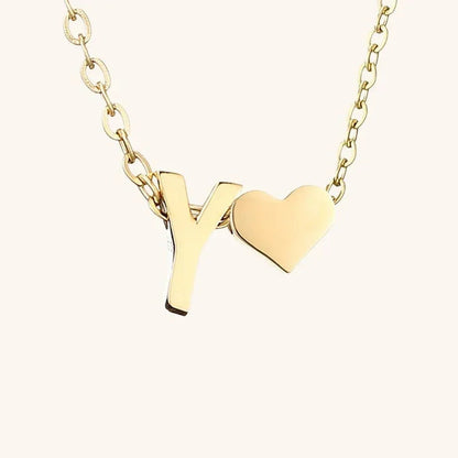 [Royal&Vicky]Ria Initial Letter Gold Necklace