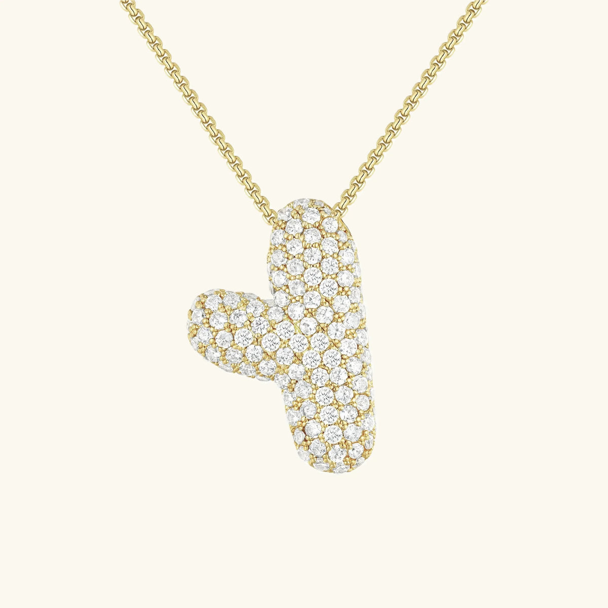 [Royal&Vicky]バブルイニシャルダイヤモンドネックレス