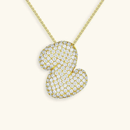 [Royal&Vicky]バブルイニシャルダイヤモンドネックレス