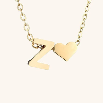 [Royal&Vicky]Ria Initial Letter Gold Necklace