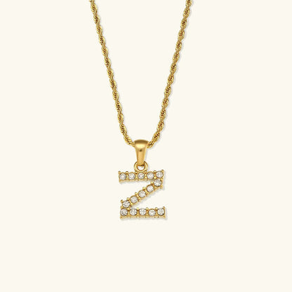 [Royal&Vicky]Maeve Buchstaben Initial Diamant Halskette
