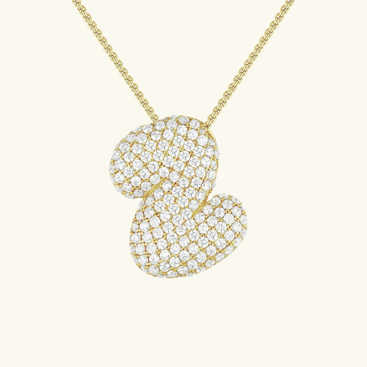 [Royal&Vicky]バブルイニシャルダイヤモンドネックレス