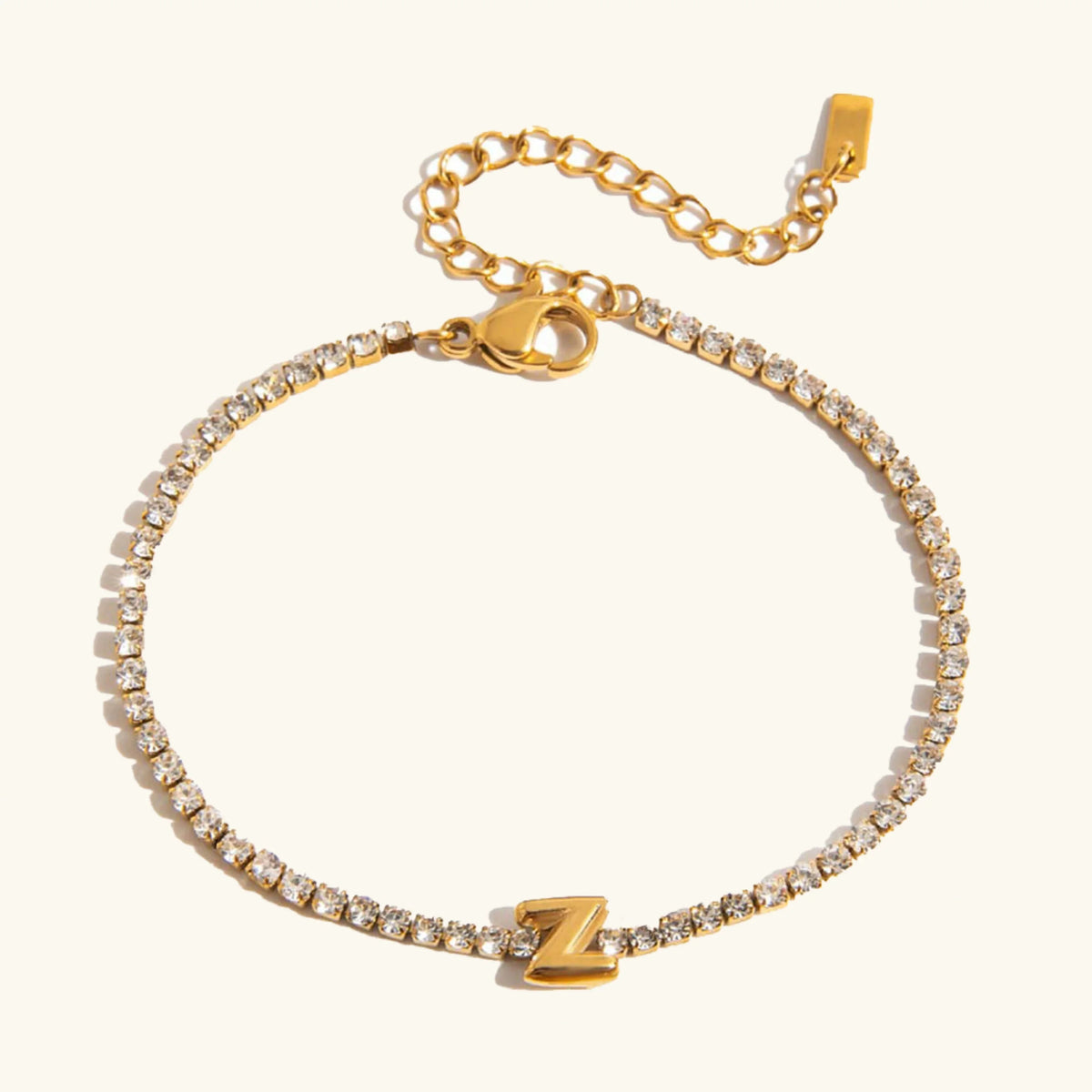 [Royal&Vicky]Avaria Bubble Letter Tennis Bracelet