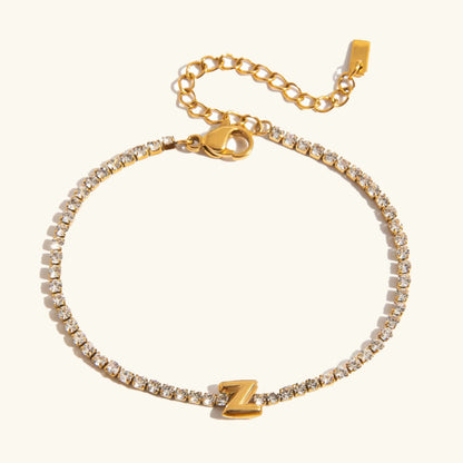 [Royal&Vicky]Avaria Bubble Letter Tennis Bracelet