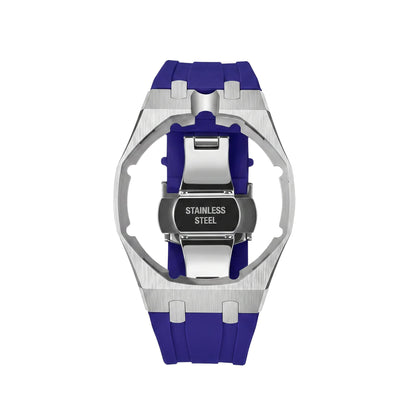 Royal&Vicky Strap Exklusives Stahlgehäuse und Silikonarmband mit Ladeschale