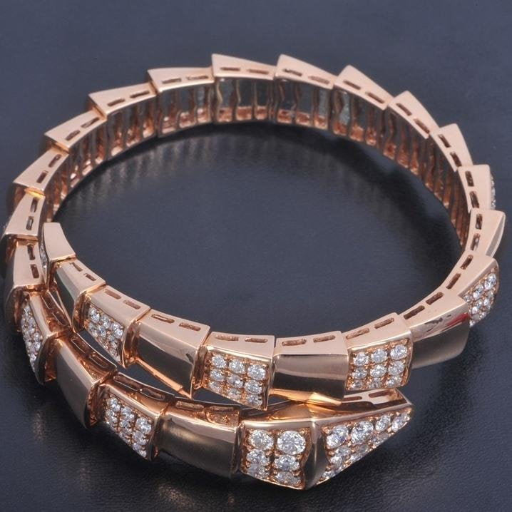 [LUXE]SERPENTI BREITES ARMBAND ROTGOLD DIAMANT