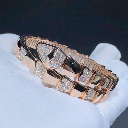 [ROYAL]SERPENTI WIDE BRACELET PINK GOLD DIAMOND