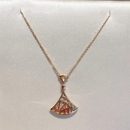 [ROYAL]DREAM NECKLACE PINK GOLD FULL DIAMOND