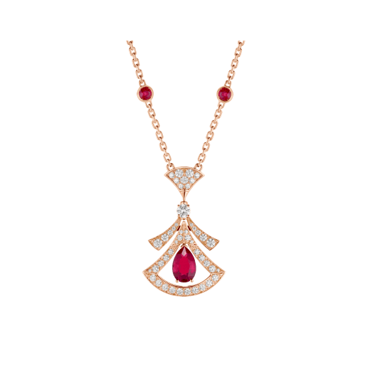 [ROYAL]DREAM NECKLACE CARNELIAN DIAMOND PINK GOLD