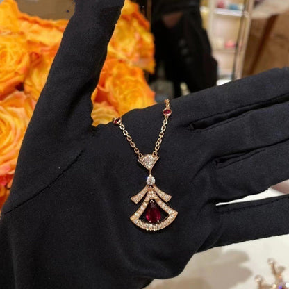 [ROYAL]DREAM NECKLACE CARNELIAN DIAMOND PINK GOLD